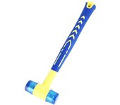 Martillo de goma de 45 mm, doble cara, suave, desmontable, portátil, ligero, con absorción de impactos para baldosas, muebles, relojes, hecho a mano