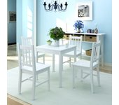 Conjunto de comedor 5 piezas，conjunto de comedor de exterior，conjunto de jardín madera de pino blanco cfw972276