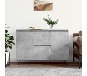 Aparador | aparador de comedor | armario de cocina de madera de ingeniería gris hormigón 104x35x70 cm cfw89982