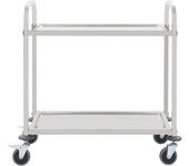 Carrito de cocina de 2 alturas acero inoxidable 95x45x83,5 cm