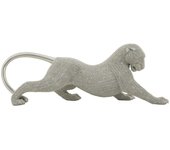 Escultura gatos 5, poliresina, plata, epikasa
