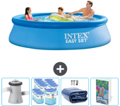 Paquete de piscina - intex - alrededor - 305x305x76 cm + accesorios cb118