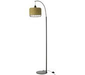 Farol de metal y fibra verde 56x27x168 cm
