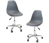 Pack 2 sillas dami office - gris oscuro