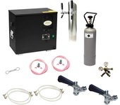 Juego completo para debajo del mostrador dispensador de cerveza as-40, refrigerador húmedo de 2 líneas, keg 2:type d, keg:keykeg