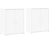 2 piezas aparador | aparador de comedor | armario de cocina de madera de ingeniería blanco 60x31x70 cm cfw56770