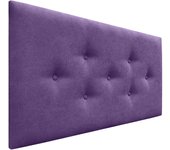 Dhome cabecero de tela acualine con 3 hileras intercaladas de botones cabezal tapizado cama lujo(lila, 105cm)