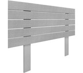 Dhome cabecero de madera reciclada dm estilo palet horizontal con patas cama palets herrajes incluidos (105cm, espigas gris)