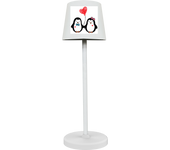 Lámpara de mesa,tema san valentin 4, led 270 lúmenes (=28 vatios), regulable, batería recargable, diseño hecho a mano.