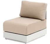 Hespéride - sillón de jardín allure aluminio avena y poliéster