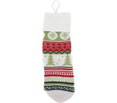 Bolsa de regalo de adorno de calcetín de tejido de navidad para decoración del hogar y festival (cuer