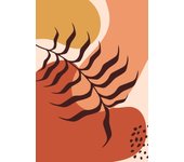 Papel pintado panorámico - hoja boho