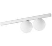 Ideal lux binomio plafón globo 2 luces blanco