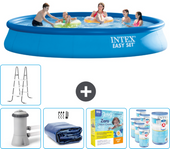 Paquete de piscina - intex - alrededor - 457x457x84 cm + accesorios cb27