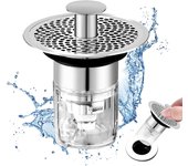 Fregadero universal, tapón de fregadero emergente, drenaje de fregadero con colador antiobstrucción, tapón de fregadero universal con válvula de agu