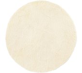 Alfombra peluda de pelo largo navarra crema 120x120cm poliéster
