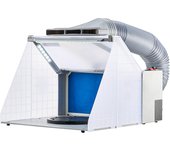Vevor cabina de pintura con aerógrafo 48x42x34cm con luz led, extractor de aire y manguera de extensión para modelismo, tartas artesanales