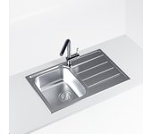 Fregadero 1 seno con escurridor de acero inox cuadrado cata 79 x 50 cm modelo cdl-1 ed