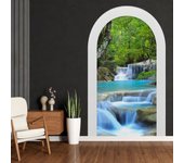 Vinilo adhesivo decorativo trampantojo 3d - cascada