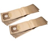 Vhbw 10x bolsa compatible con kärcher nt 611 eco, nt 611 eco m, nt 611 eco m a, nt 611 eco te aspiradora - papel, 75,5 cm x 20 cm, marrón