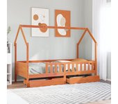 Maison exclusive - estructura de cama infantil con cajones madera pino 90x190 cm