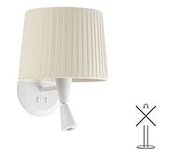 Faro mambo - lámpara de pared con luz de lectura blanca, e27, 3000k