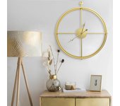 Vidaxl reloj de pared de hierro dorado 52 cm