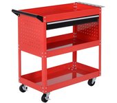 Carrito de herramientas de 3 pisos con mesa y ruedas, capacidad de carga 60 kg