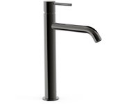 Tres 26230701km study grifo monomando caño alto para lavabo color negro metalizado