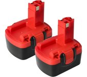 Vhbw 2x batería reemplaza bosch 2 607 335 276, 2 607 335 432, 2 607 335 431, 2 607 335 418 para herramienta (1500 mah, nimh, 14,4 v)