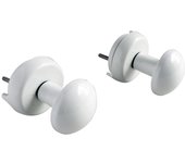 Juego de dos ganchos o blancos para toalleros de tubo plano