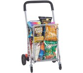 Vevor carrito de compras plegable, capacidad de carga máxima 65 libras, 4 rodillos, cesta de lavandería plegable resistente, carrito de comestibles