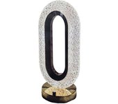 Lámpara de mesa led recargable ovalada tipo cristal atmósfera diamante táctil 18