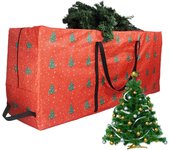 Bolsa de almacenamiento para árbol de navidad, adornos navideños, bolsa de almacenamiento oxford con asa y cremallera, 122*38*51cm