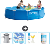 Paquete de piscina - intex - alrededor - 305x305x76 cm + accesorios cb85