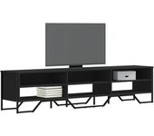 Mueble tv negro 180x34x41 cm de madera contrachapada