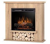Tula - chimenea led eléctrica de pie - 23' - roble claro - 95 x 92 x 28