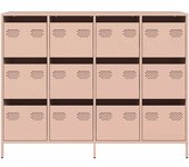 Aparador | aparador de comedor | armario de cocina de acero laminado en frío rosa 135x39x103,5 cm cfw50302