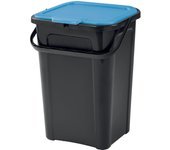 Cubo de basura 44l cover line con base negra + mango sapphir