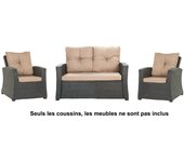 Cojines de sofá, cojines de banco, cojines de muebles de jardín de exterior, cojines de columpio, cojín de exterior, beige