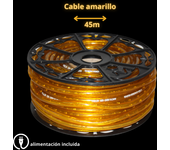 Manguera led, 45 m, 1650 leds ámbar, ip65, 230v, recortable cada 1m, prolongable