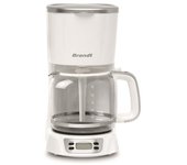 Cafetera de filtro programable 18 tazas 1000w blanco / plateado - brandt caf1318es