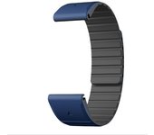 Correa garmin fenix, correa de reloj garmin de silicona magnética compatible con fenix 8/7/6/5 black/blue 26 mm