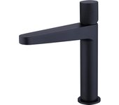 Bernstein - grifo de diseño para lavabo y fregadero de latón, silencioso y de bajo consumo de agua - h. 21.5cm - negro (mate)