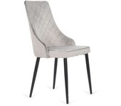 Pack de 4 sillas imperial velvet color gris, 94 cm (alto) 48 cm (ancho) 57 cm (fondo)