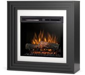 Karta - chimenea eléctrica independiente con calefacción por suelo radiante led - 23' - blanco mate / negro - 90 x 89.6 x 30.5