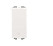 Interruptor unipolar pulsante de tecla estrecha con piloto incorporado blanco simon 270