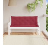 Cojines de banco de jardín 2 uds | cojín exterior rojo tinto 150x50x7 cm cfw64168