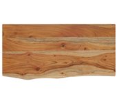 Estante pared rectangular madera acacia borde vivo 60x30x3,8 cm