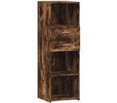 Aparador alto | aparador de comedor | armario de cocina madera de ingeniería roble ahumado 40x42,5x124 cm cfw75717